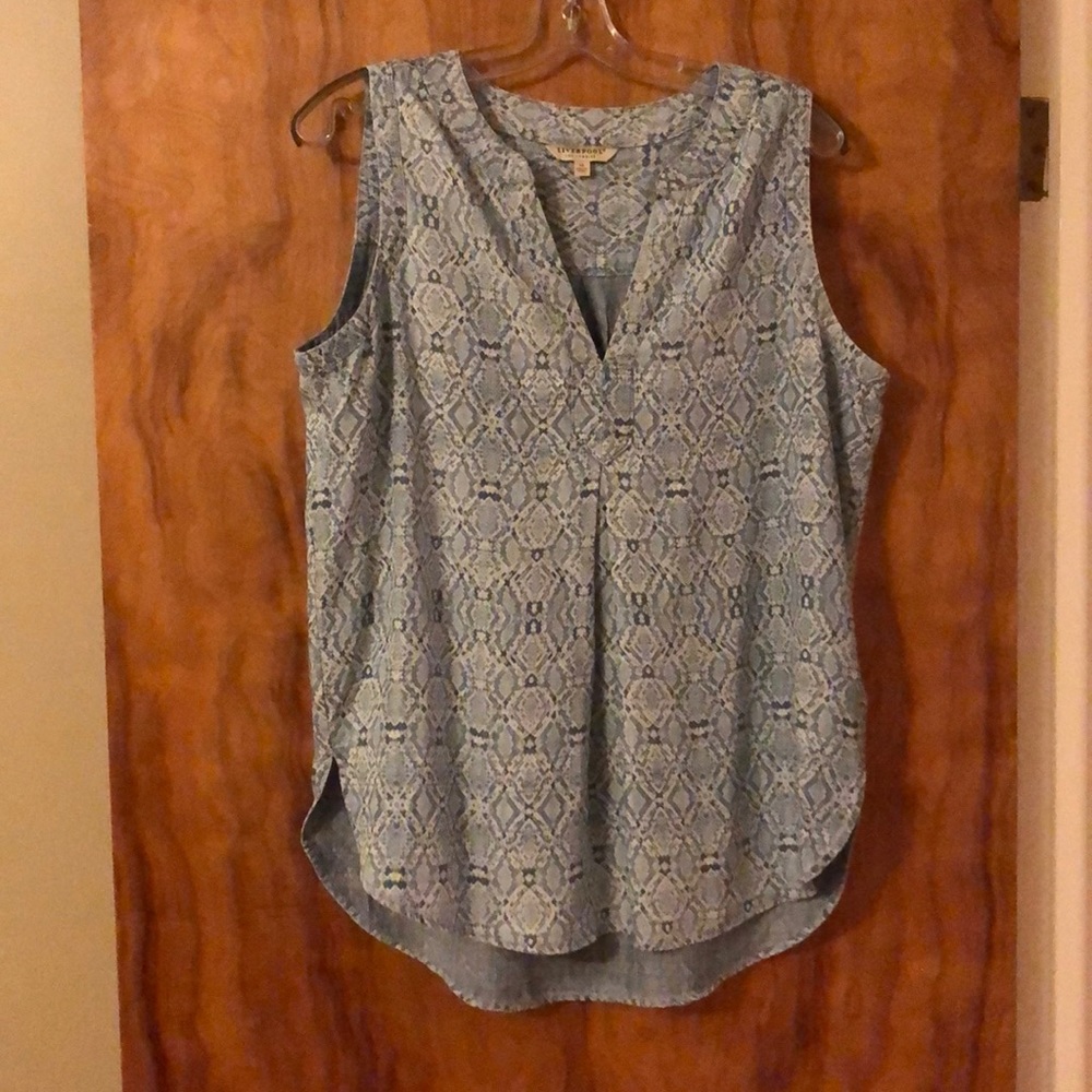 Liverpool Chambray Tank Top V neck